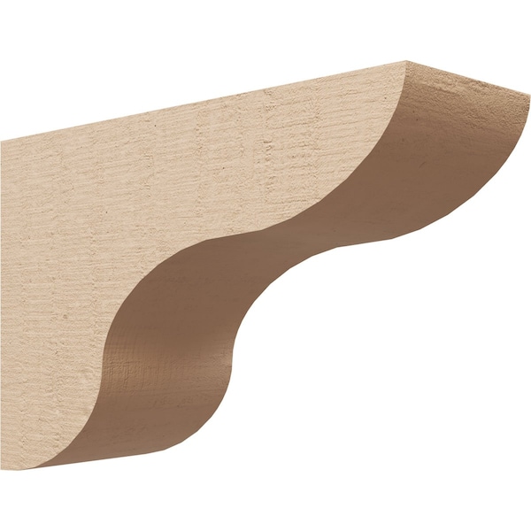 Ekena Millwork 5"W x 15"D x 10"H Classic Carmel Rough Cedar Woodgrain TimberThane Corbel, Primed Tan CORUR05X15X10CARRCPR - main